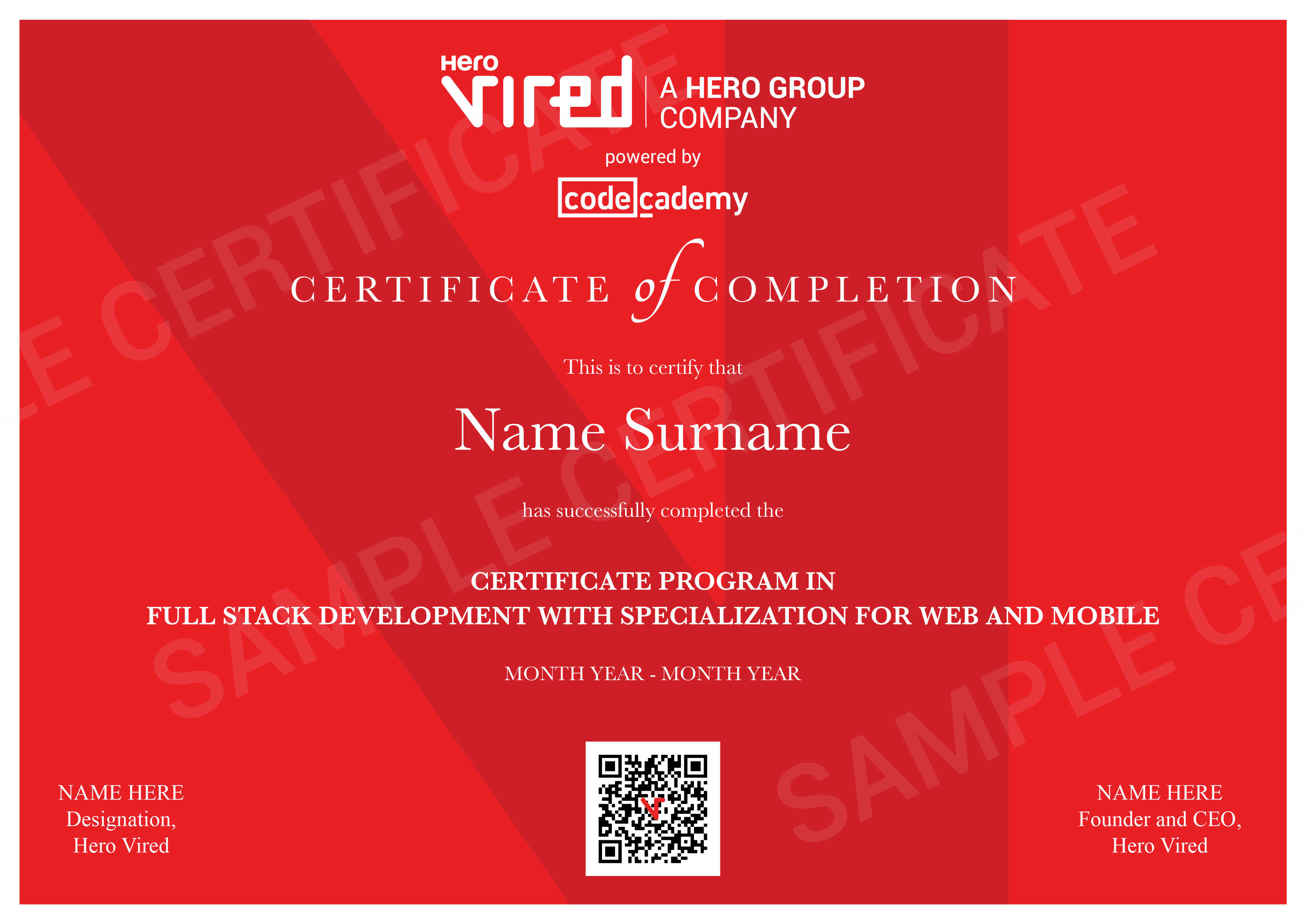 Hero Vired Certificate