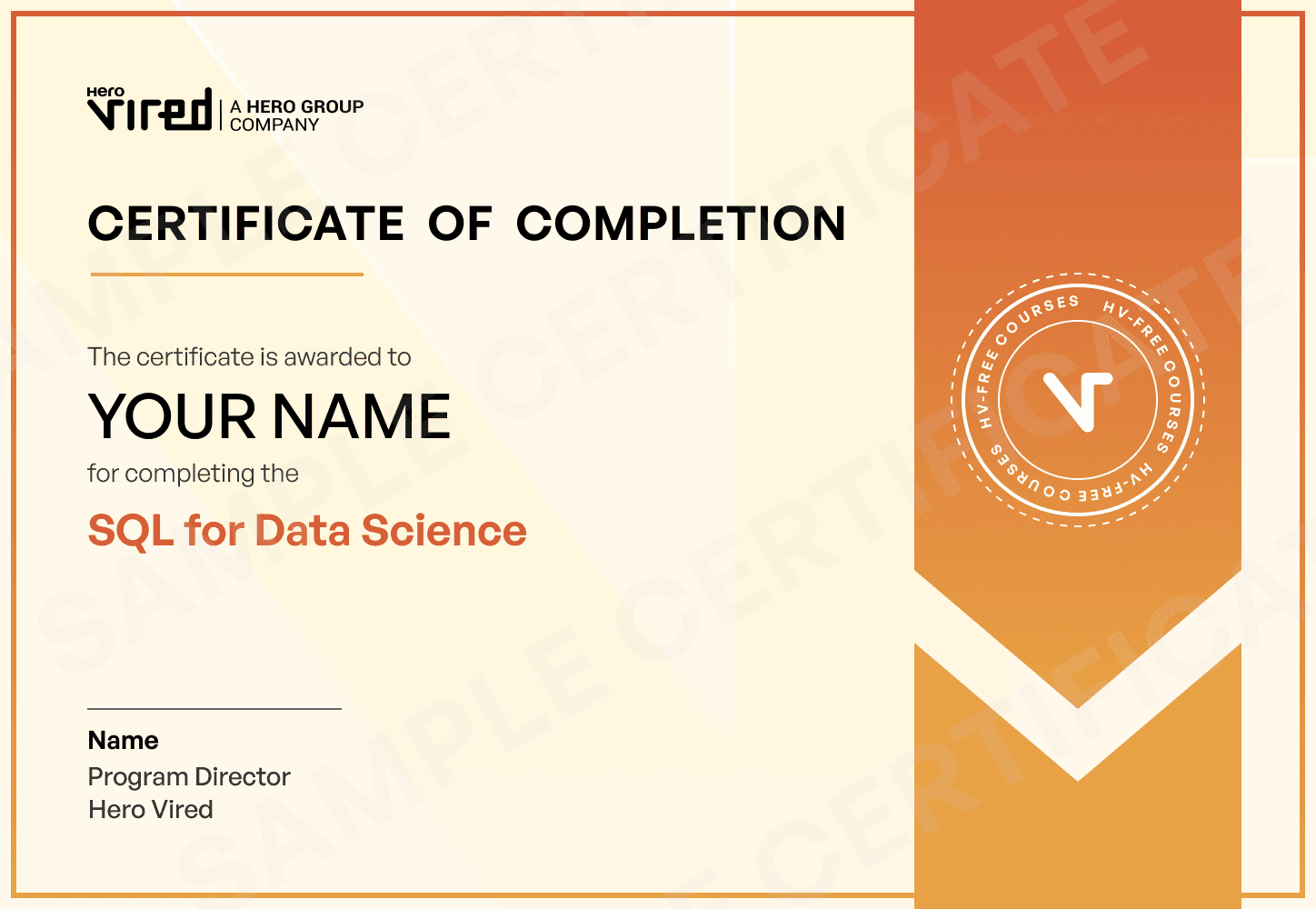 Hero Vired Certificate